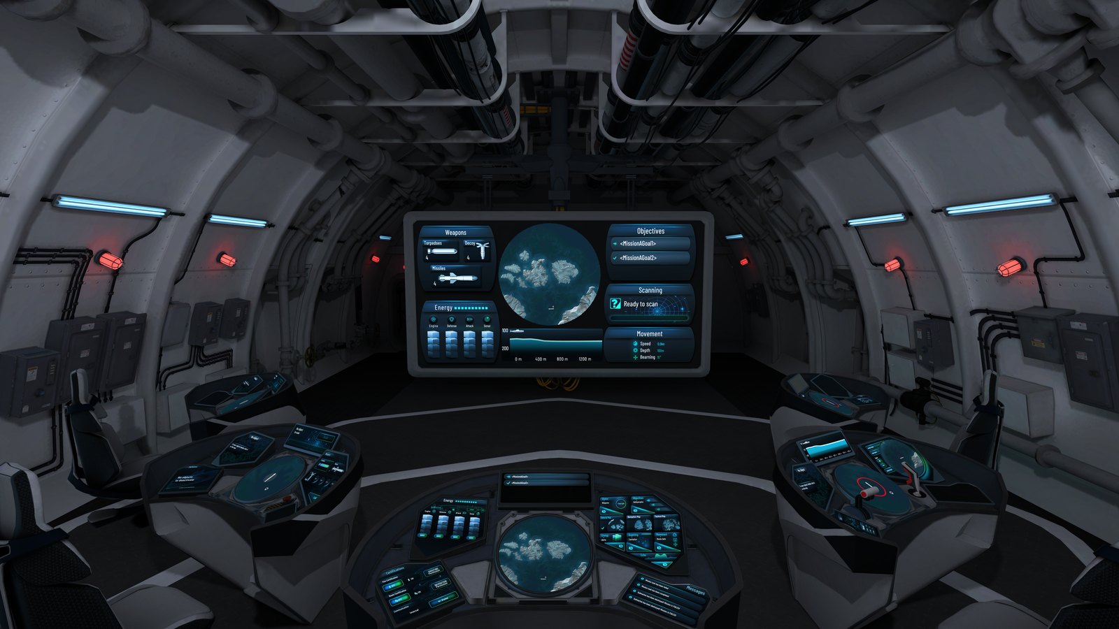 Submarine command module interior - 3D model and scene created by 4Experience