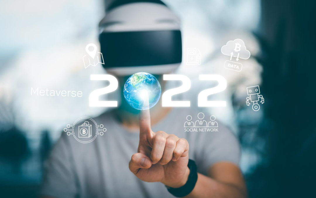 Man entering the Metaverse one of our predictions for Technology Trends 2022