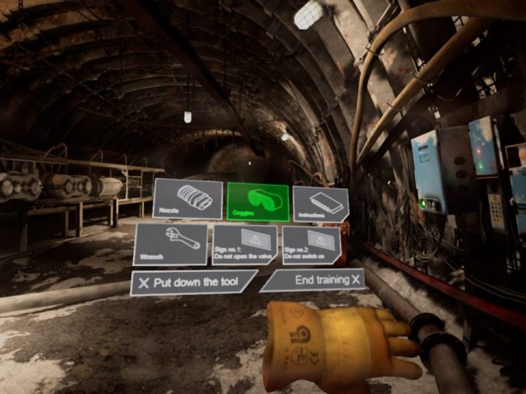 VR mine training hard skills